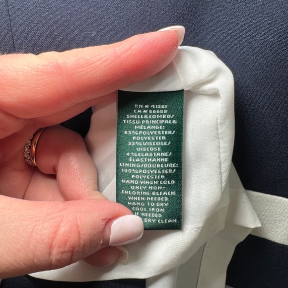 Lauren Ralph Lauren Dress Women's Size 8 Blue White Striped Sleeveless Preppy - Picture 7 of 8